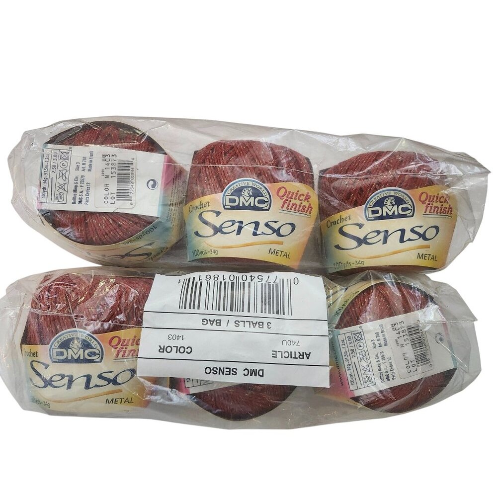 Senso 6 Metallics Crochet Thread  100 Yards color 1403
